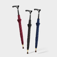 Parapluie Droit Personnalisé Imprimé, Robuste, Imperméable et Anti-UV, à Ouverture Manuelle, de Haute Qualité, pour Bâton de Marche ou Canne – Vente en Gros