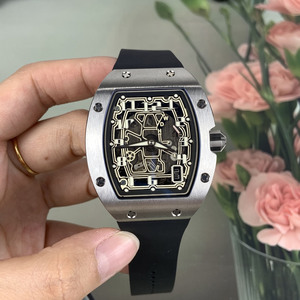 Montre mécanique de sport de luxe pour homme RM67-01, ultra-fine, en titane, avec cristal saphir, bracelet en caoutchouc, style designer - Product Image 2