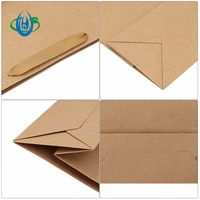 Sac fourre-tout en papier kraft recyclable avec poignée longue pour impression sérigraphique, idéal pour la publicité, l'emballage à emporter et les cadeaux