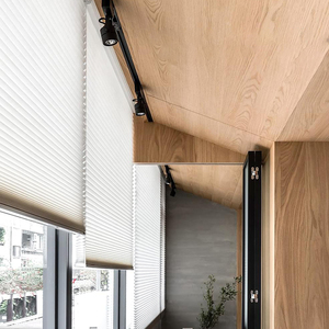 Nhà Máy Giá cơ giới điện không dây rèm cửa sổ màn tổ ong Shades lên và xuống Shading kỹ thuật màu đen - Product Image 5