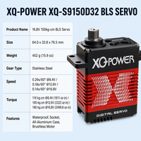 Servomoteur brushless XQ-POWER XQ-S9150D32 150KG 180KG de couple élevé pour avions RC géants et robots industriels 8.4-16.8V étanche
