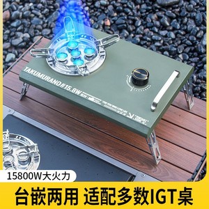 เตาแก๊สพับได้แบบพกพา ทาคุมูราโน 15.8W เตาแคมป์ปิ้งกลางแจ้งกันลม พร้อมอุปกรณ์จุดไฟ - Product Image 3