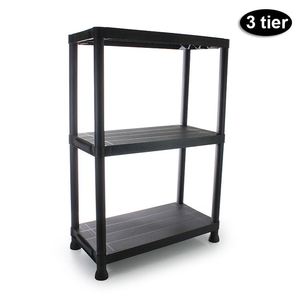Estante de Almacenamiento de Plástico Resistente de 5 Niveles, Color Negro, Estantes Multiusos para Salón, Estante de Plástico Blanco para Cocina - Product Image 4