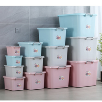 Boîte de rangement en plastique épaissi avec roulettes, organisateur de tiroirs pour vêtements, jouets, chambre et salon