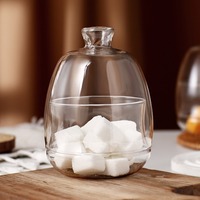 Frascos de Vidrio de Borosilicato de Alta Calidad Sellados con Tapa de Vidrio/Bambú, Diseño Moderno OEM, Uso Industrial, Grado Alimenticio, Frascos de Almacenamiento Personalizables