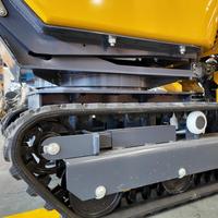 Mini-dumper sur chenilles à benne basculante haute de 500 kg, diesel, à chenilles en caoutchouc, pour déchargement direct dans un camion ou un conteneur