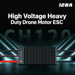 Contrôleur de vitesse CH120 12-24S 120A haute puissance en métal et plastique, moteur sans balais ESC avec BEC IPX4 pour drone agricole, bateau RC - Product Image 3