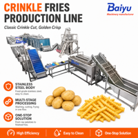 Complete productielijn voor aardappelchips voor voedingsmiddelenproducenten, inclusief wassen, schillen, sorteren, snijden, frituren en invriezen