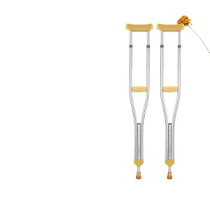 Double <b>Crutches</b> Stainless Steel Height Adjustable Medical <b>Walking</b> Aid For Adults - Product Image 1