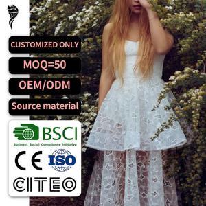 Nuevo Diseño, Vestido de Fiesta Sexy Personalizado con Encaje, Tirantes Finos, Dobladillo con Volantes, Mini Vestido de Gasa Y2K, Vestido de Princesa para la Noche - Product Image 1