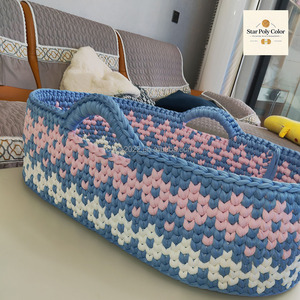 Panier de rangement au Crochet en gros <span class=keywords><strong>Star</strong></span> de haute qualité berceau pour bébé tissé à la main moderne avec matériau en tissu de matelas imperméable - Product Image 5