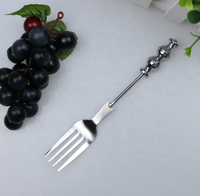 Produits à perles DIY, ornement, gadgets de cuisine en acier inoxydable, vaisselle, ajouter une perle, fourchette, ouvre-bouteille, cuillères à perles