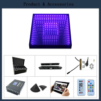Projecteur de scène DJ sans fil DMX RVBW 20W, portable, à incandescence, effet miroir 3D, pour piste de danse, IP55, 6000K