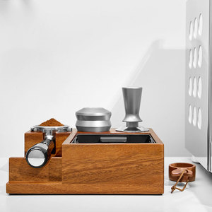 Contenedor multifuncional de madera maciza para posos de café, soporte para portafiltro, caja de almacenamiento para accesorios de máquina de café - Product Image 4