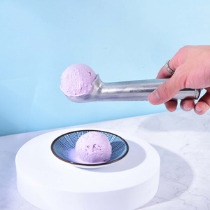 Cuillère à café en alliage d'aluminium antiadhésive et anti-gel, multi-tailles, monobloc, mini cuillère à glace ronde pour usage domestique - Product Image 4