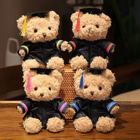Ours en peluche de graduation Jouet en peluche unisexe Nouveau peluche Ours en peluche personnalisé Arrivée d'un animal Petite taille 23cm Aspirateur acceptable