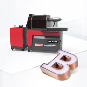 ACCUTEK ATMINI office 3d sign bending machine aluminum iron SS small cnc channel letter bender machine for led metal signs