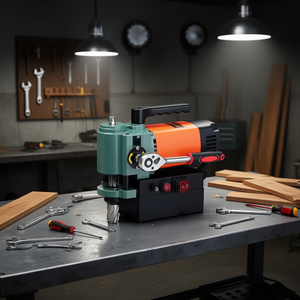 Perceuse magnétique 1300W, capacité de mandrin 1,4 pouces, course de broche 80 mm, qualité professionnelle, construction métallique, pour bois et métal - Product Image 2