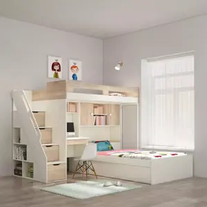 NOVA-litera de almacenamiento para niños, mueble de dormitorio moderno 3 en 1, con mesa de estudio, 2022 de arriba y abajo