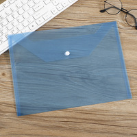 Carpeta de archivos de letras A4 Premium transparente, sobres de plástico impermeables de Material PP con cierre de botón a presión para archivar documentos