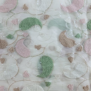 Tessuto in Pizzo di Lusso con Perline per Abiti da Sposa, Tessuto in Pizzo con Perline Fatte a Mano, Tessuti in Pizzo di Lusso per Feste - Product Image 5