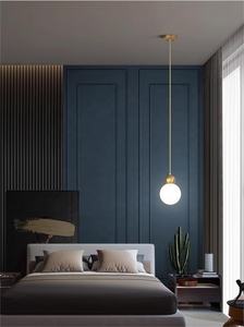 Boule de verre nordique lampes suspendues chambre chaude lampes de chevet Art Restaurant salon Bar tête de bulle lampe suspendue décor luminaire - Product Image 6