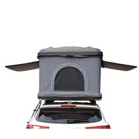 Carpa de Techo para Auto, Carpa de Camping para SUV 4x4, Carpa de Techo de Fibra de Vidrio con Carcasa Rígida de ABS, Amplio Espacio