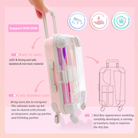 Conteneurs de gloss à lèvres vegan imperméables à faire soi-même, gloss à lèvres fruités mignons pour enfants, ensemble de maquillage pour filles