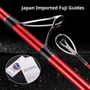 Canne à pêche de surf de haute qualité 4,20 m 46T en carbone haute teneur, longue portée, 100-300 g, 3 sections, avec anneaux Fuji Japon, pour la pêche en mer depuis le rivage - Product Image 3