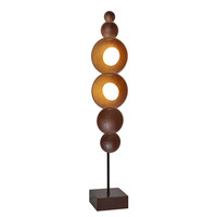 Lampe sur pied personnalisée de style Wabi-sabi du milieu du siècle, lampe d'art en relief en bois massif de designer pour salon, chambre, bureau, hôtel et projet B&B