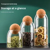 Pot de stockage en verre transparent classique pour le stockage des aliments de cuisine-pour les grains de café en grains