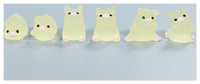 Gros fantaisie art populaire drôle cochon rose anime figure jouet résine animal statue lumineux brillant foncé mini jouets mignon miniature