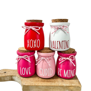 Saint Valentin Mini Mason Jar Décorations Centres <span class=keywords><strong>de</strong></span> <span class=keywords><strong>table</strong></span> rustiques Cuisine Ferme Plateau à plusieurs niveaux Décor Valentine Idées cadeaux - Product Image 1