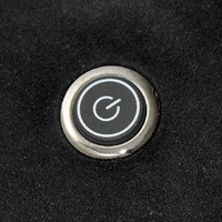 GB-C-018 Interrupteur thermostatique rond en silicone avec cadre métallique étanche IP67, anneau extérieur de 32,5 mm, pour chauffe-cou mince, vente en gros