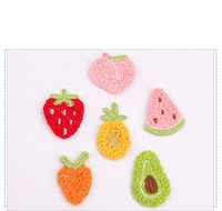 En gros, Patchs en chenille à motifs de fruits (Fraise mignonne, Avocat doux), Écussons thermocollants brodés effet serviette, Accessoires vestimentaires