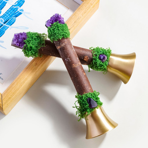 Cetro de Madera con Cristal de <span class=keywords><strong>Amatista</strong></span> Natural, Campana Mágica, Adornos <span class=keywords><strong>Espirituales</strong></span>, Decoración para Sanación Energética, Regalos - Product Image 3