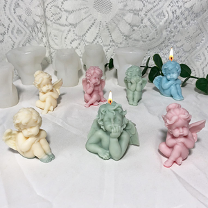 New Baby Angel Candle 100% Silicone Mold Handmade Chocolate Decoration Gypsum Aromatherapy Soap <b>Resin</b> OPP Bag - Product Image 5