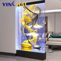 Panneau mural décoratif autoportant à bulles d'eau LED en acrylique pour la maison, aquarium mural, séparateur de pièce à motifs