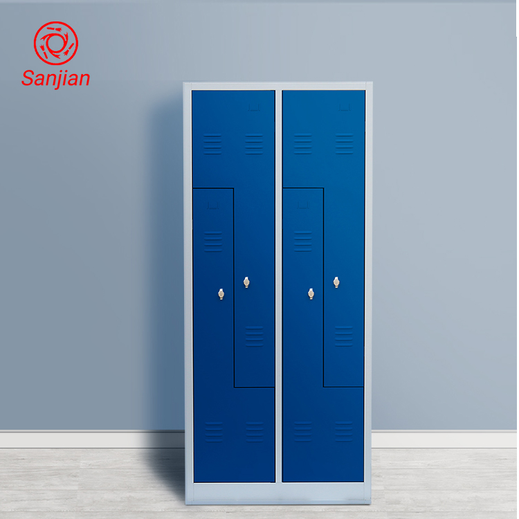 Modern European Gym School dormitory office Z/L Shape 4 door metal Locker clothes storage steel locker