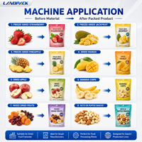 Verpakkingsmachine voor Beef Jerky, Koffiebonen Biltong, Hondenvoer, Gedroogd Fruit, Aardbeien, Voorgemaakte Pouch Doypack Verpakkingen