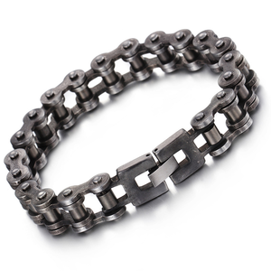 Punk pesado para pulsera de cadena de acero inoxidable de Metal viejo tratamiento Retro pulsera de estilo - Product Image 1