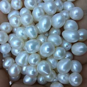 AAA Lớp 6-10 Mm Ngọc Trai Nước Ngọt Tự Nhiên Lấy Cảm Hứng Gạo Hình Dạng Tear Drop-Earings Mặt Dây Chuyền Nửa Lỗ Khoan Lỏng Ngọc Trai - Product Image 1