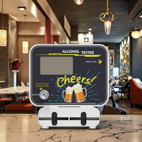 Détecteur d'alcool à écran tactile couleur alimenté par courant continu WGSensor AT329 avec fonction de paiement par carte Nayax et détection de pièces de monnaie