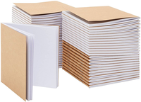 Carnet d'exercices scolaire en papier kraft OEM personnalisé, ligné marron, avec reliure cousue, format A6 A5 A4, pour étudiants, vente en gros promotionnelle