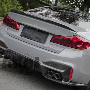 Aileron de coffre arrière en fibre de carbone style Pro F10 pour BMW F10 F11 F18 Série 5 M5 2011-2017, lèvre d'aileron arrière, style automobile - Product Image 3