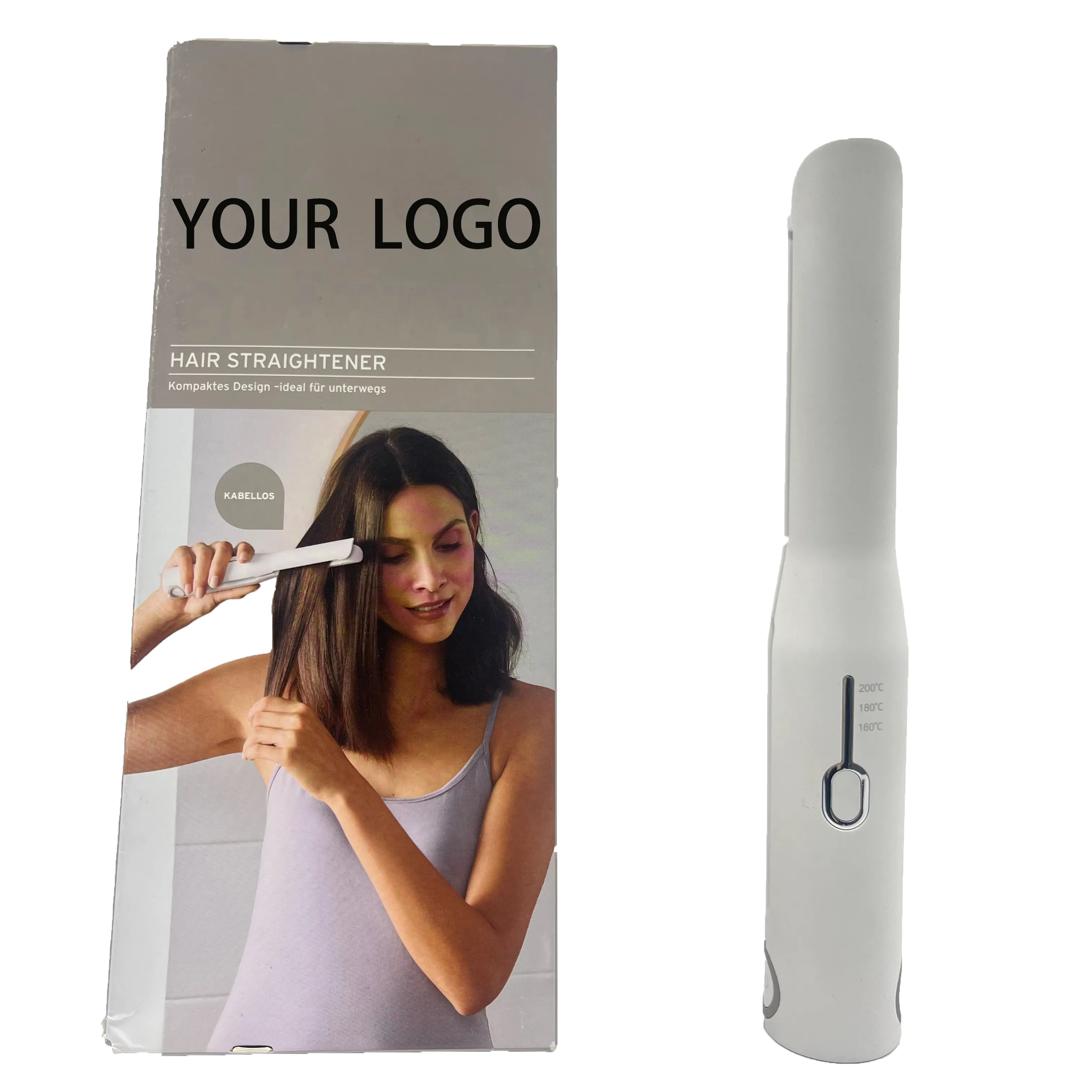 Ceramic Cordless Customize Wireless Hair Flat Iron Portable USB Charging Hair Straightener