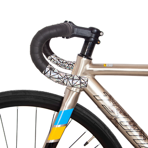 Bande de guidon de vélo réfléchissante à engrenage fixe vélo de route ceinture perforée en cuir PU respirant doux bande de guidon de vélo de route - Product Image 6