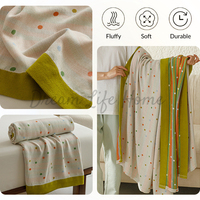 Selimut Lempar Musim Panas DL Reversible dari Viscose Bambu & Katun - Bernapas, Ringan, Sentuhan Dingin OEM