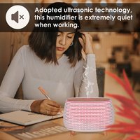 Nouveau diffuseur d'huiles essentielles à ultrasons sans BPA de 400ml avec humidificateur à brume fraîche d'aromathérapie à 7 lumières de nuit LED pour usage domestique