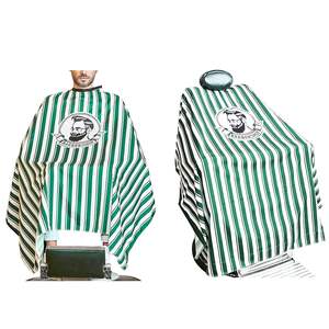 Cape de coupe de cheveux professionnelle robe de coupe de cheveux rayures Cape de barbier tablier antistatique Cape de coiffure pour les salons et la maison - Product Image 2